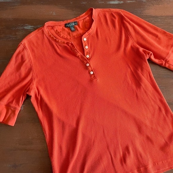 Lauren Ralph Lauren Women's Orange Cotton Blouse XL - Picture 3 of 7
